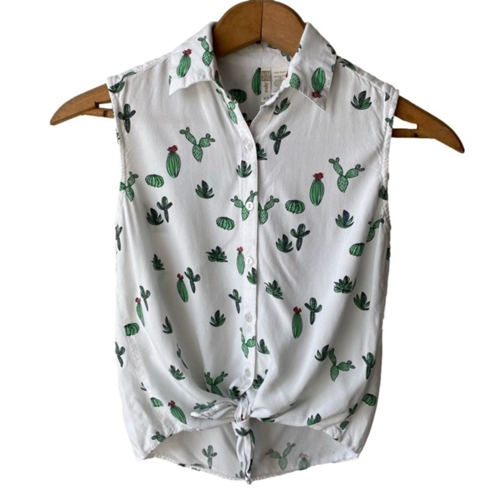Japna Cactus Print Sleeveless Top